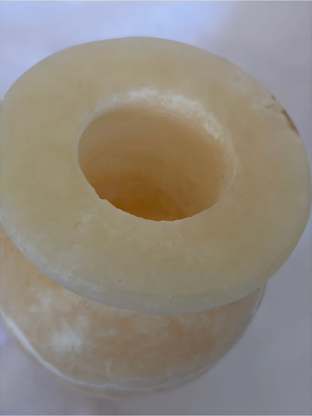 *Vintage* Egyptian Alabaster Carved Vase ~ Flared Lip w/Round Base ~ BEAUTIFUL